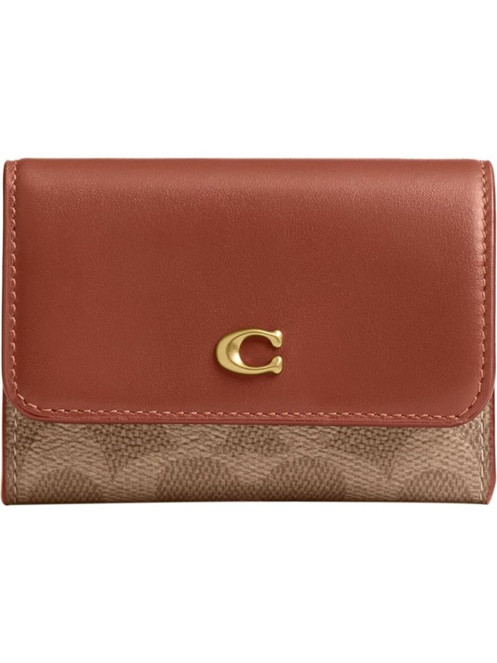 Stylish Coated Canvas Half Flap Card Case | Essential Wallet for Cards & Cash